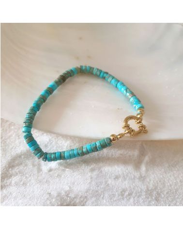 bracelet heishi turquoise