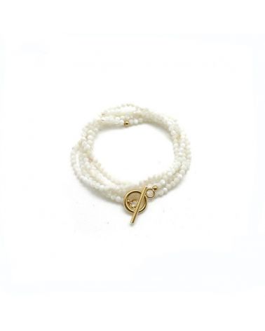 bracelet multi tour nacre