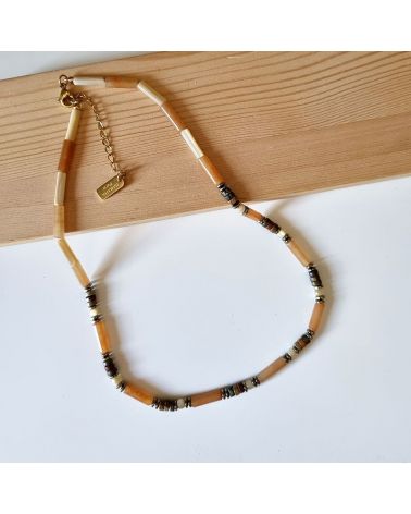 collier agate orange