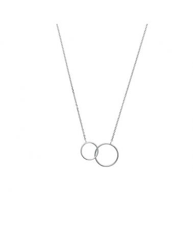 collier argent anneaux entrelacés