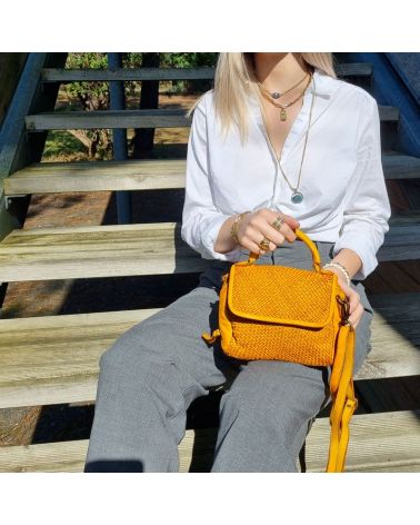 mini bag it hippie cuir jaune