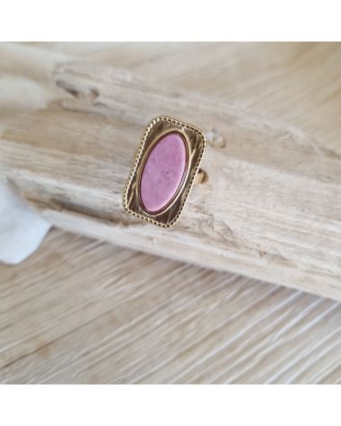 bague pierre rhodonite bohm