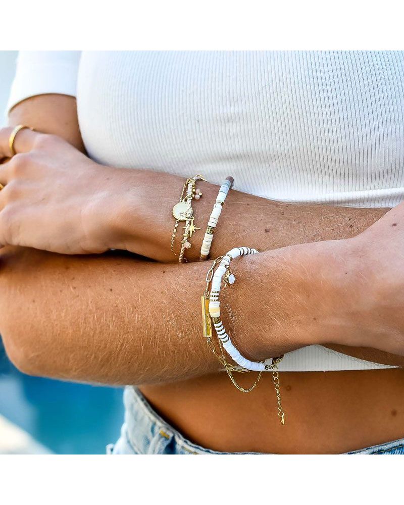 bracelet double rang pierre de soleil