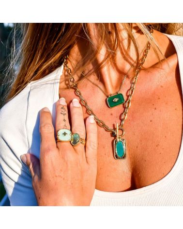 collier agate verte bohm paris