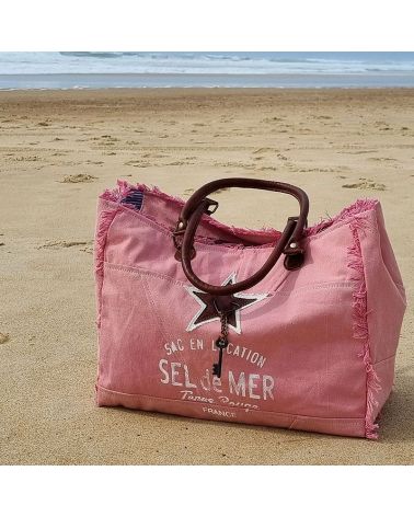 sac de plage sel de mer rose
