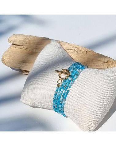 bracelet collier apatite turquoise