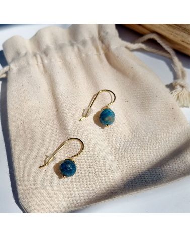 boucles d'oreilles perle apatite