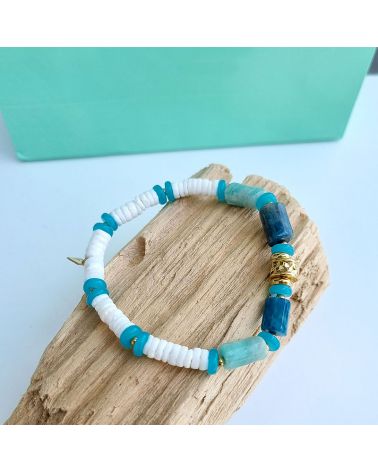 bracelet pierre apatite amazonite