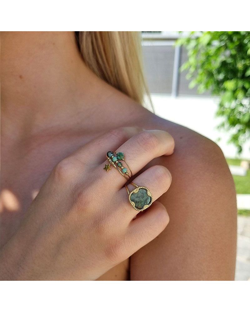 bague turquoise africaine bohm