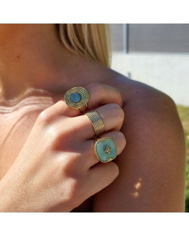 bague acetate bleu ciel