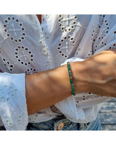 bracelet pierre agate verte