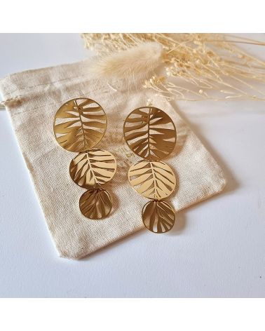 boucles d'oreilles feuilles mile mila