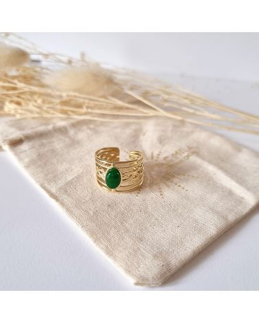 bague agate verte mile mila