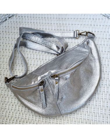 Sac banane argenté outlet