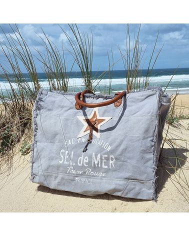 Sac de plage XL lavable GRIS