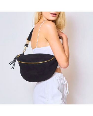 sac banane XL daim noir