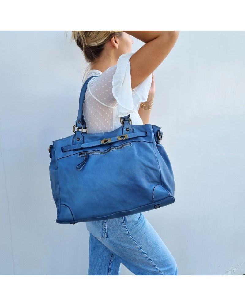 sac urban vintage bleu jean