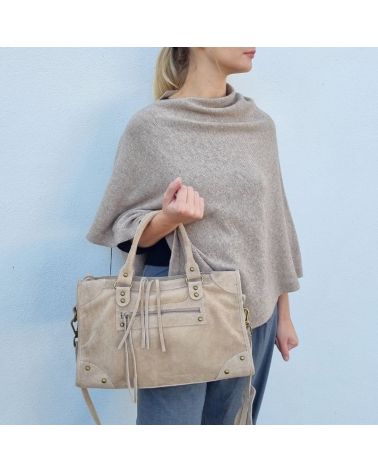 sac à main daim beige