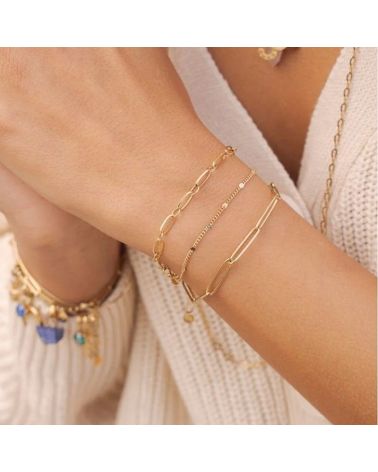 bracelet multirang acier doré bohm