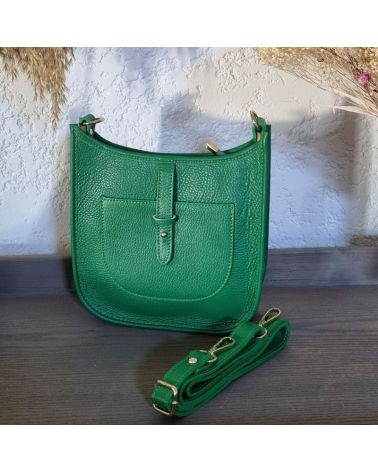 sac à bandoulière cuir vert