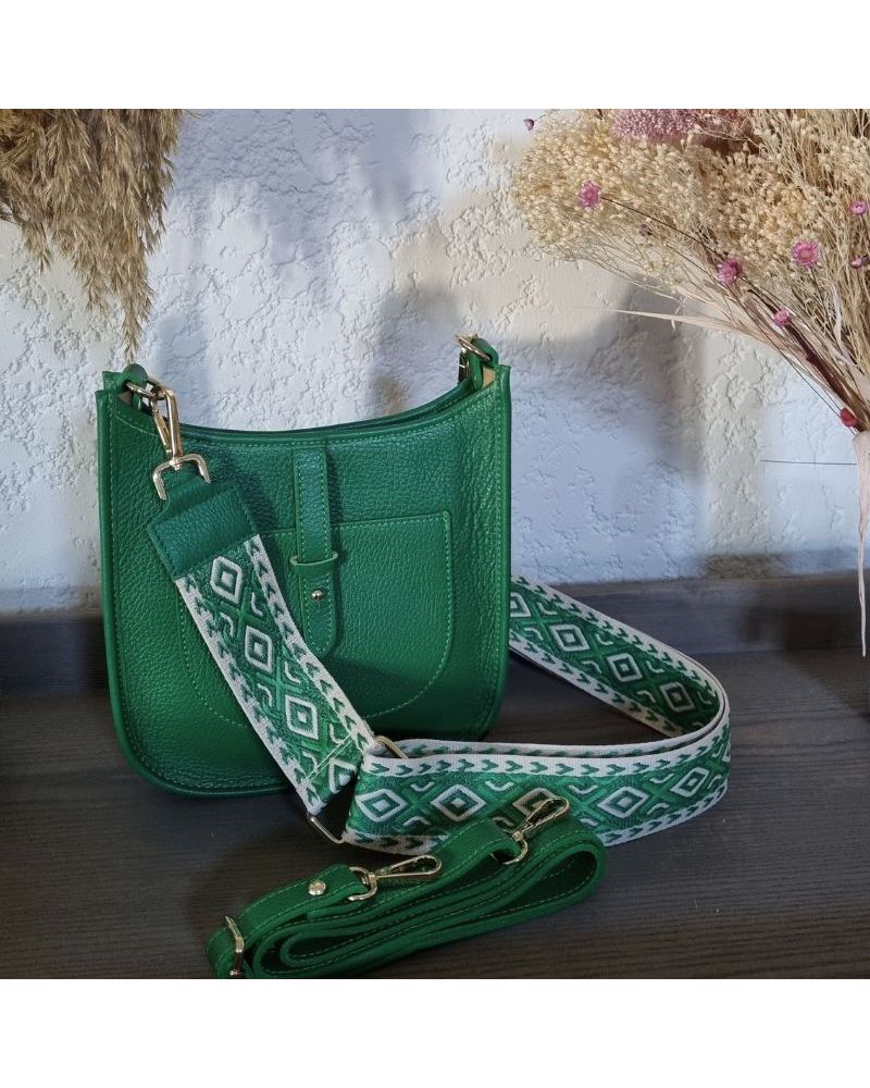 Bandoulière Pour Sac à Main Bandoulière Réglable 3,8 Cm - Longueur 80-130 Cm - Boucle Métal Doré - Pour Sac à Main, Sac Bandoulière - Blanc Bandoulière Cuir Blanc Crochets Dorés