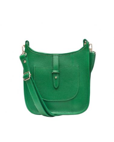 sac bandoulière cuir vert