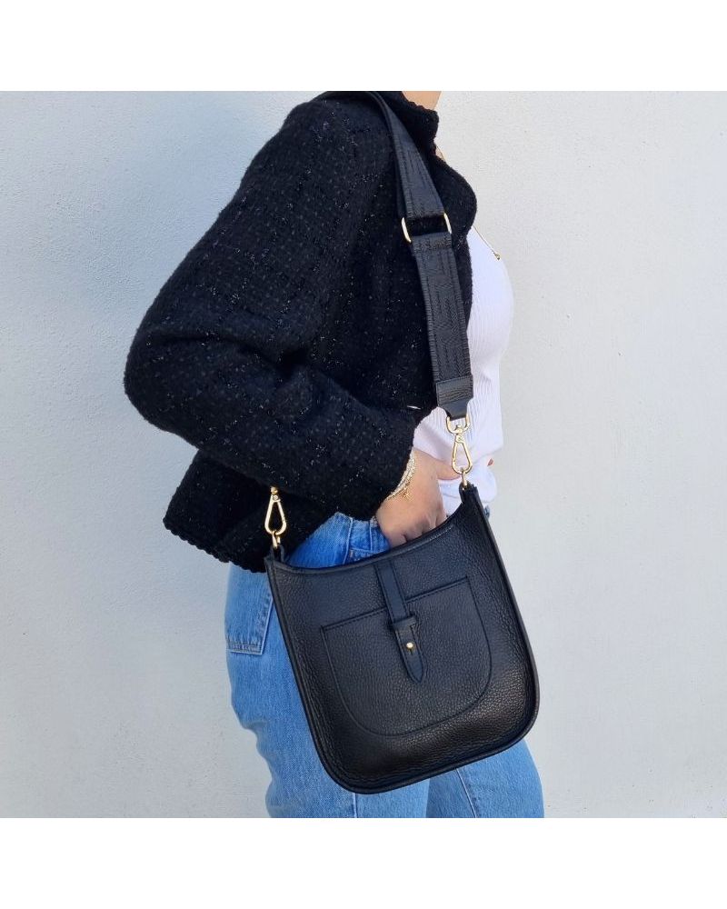 sac à bandoulière cuir noir