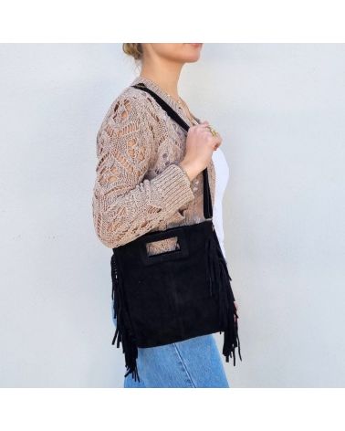 Sac a frange noir hotsell
