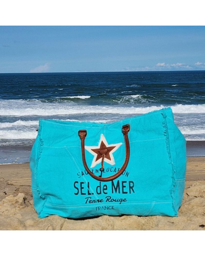 sac de plage XL bleu caraïbes