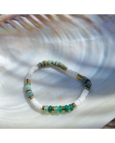 bracelet lukas agate verte