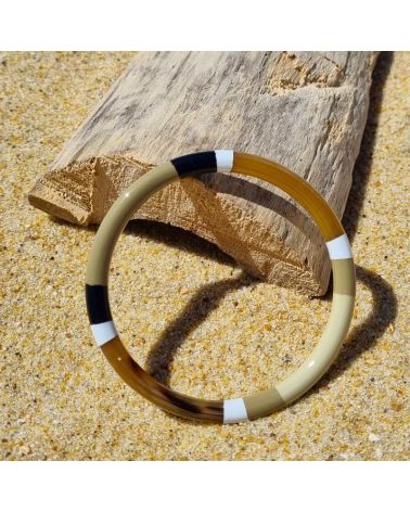 bracelet corne de buffle naturel noir