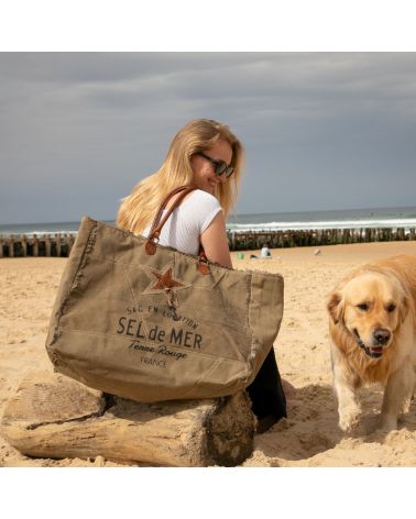 cabas de plage XL tabac