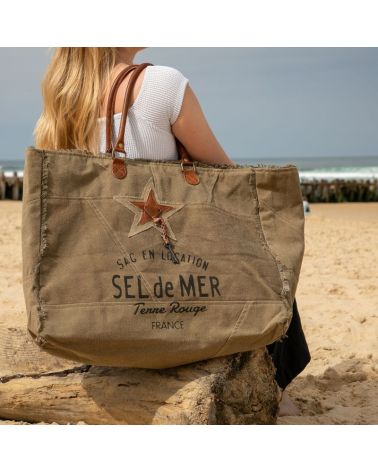 cabas de plage XL tabac