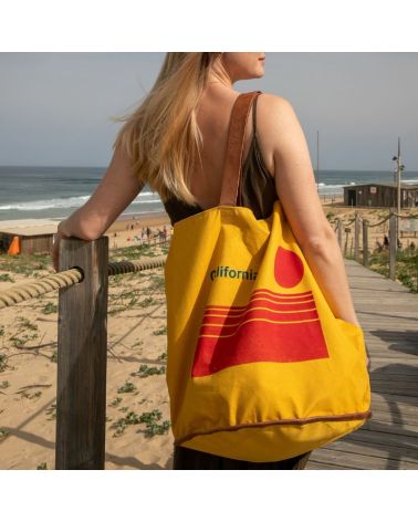 sac de plage femme toile imprimé California