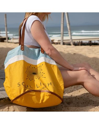 sac de plage coton imprimé soul light