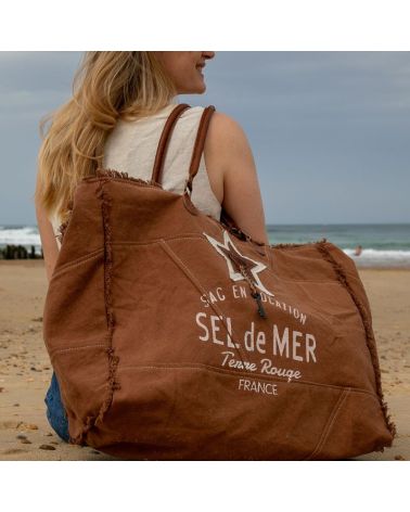 sac de plage sel de mer XL marron pecan