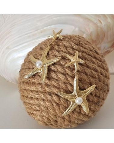 boucles d'oreilles tendance coquillage étoile de mer et nacre mile mila
