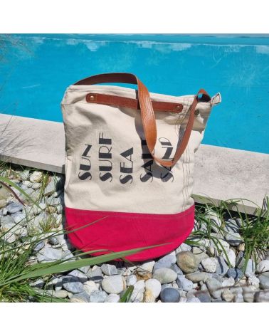 sac de plage ou piscine bicolore imprimé Sea Surf Salt Sand