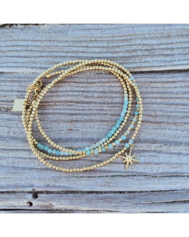 bracelet multitours amazonite mile mila