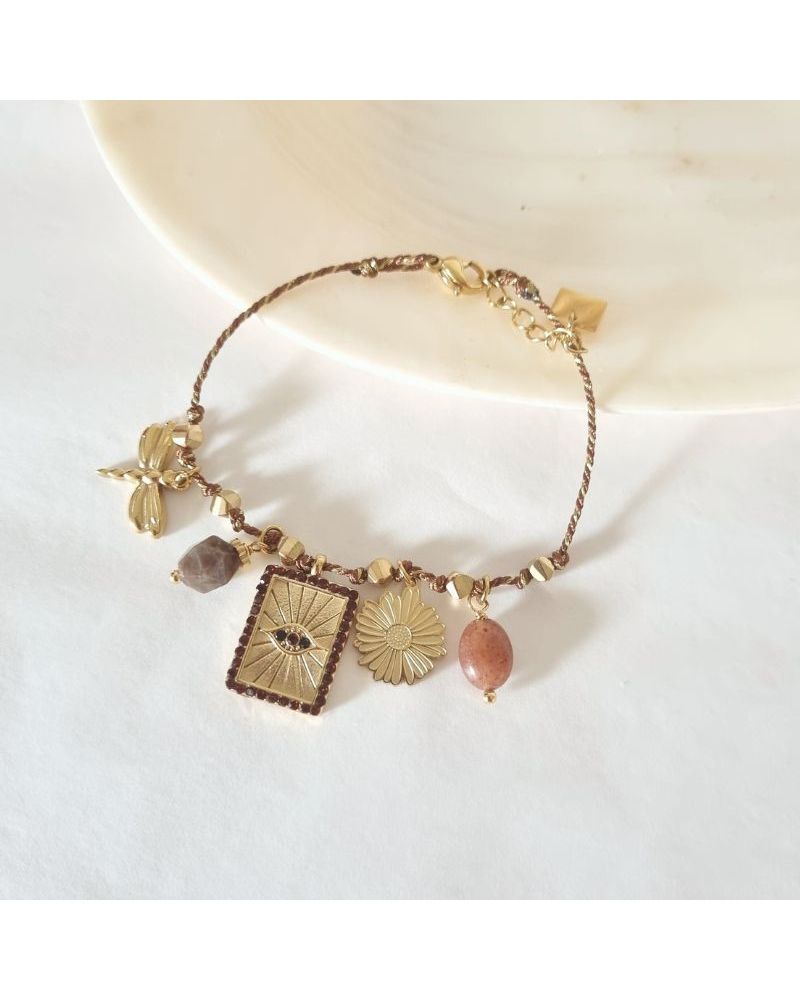Bracelet breloques œil mile mila