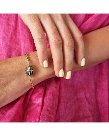 bracelet acier grigri emaillé multicolore mile mila