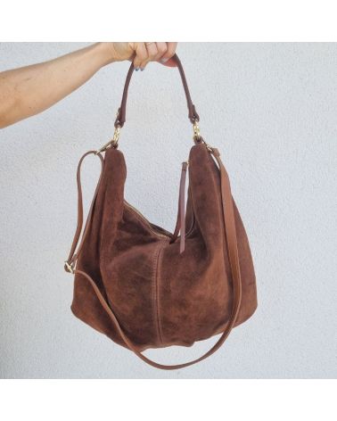 sac hobo daim couleur marron chataigne tendance 2025
