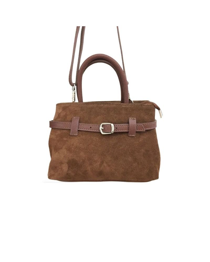 sac à main compact daim couleur brun