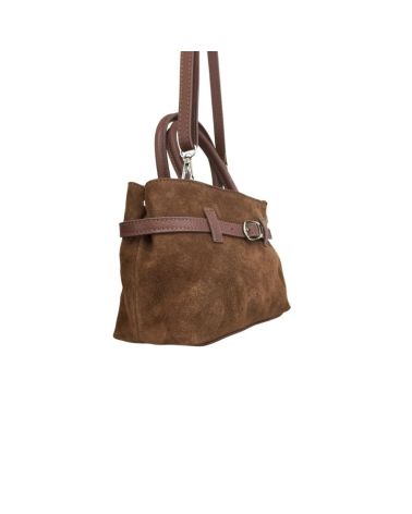 sac à main compact daim couleur brun