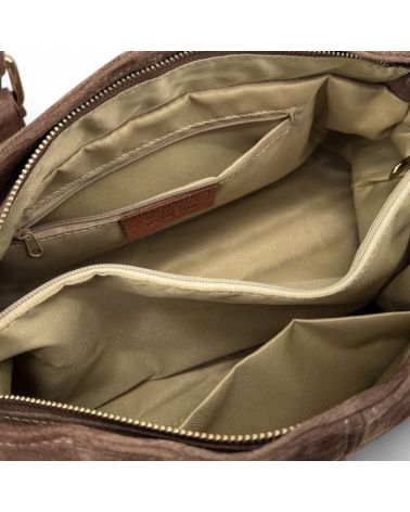 sac à main daim forme bowling couleur taupe moka