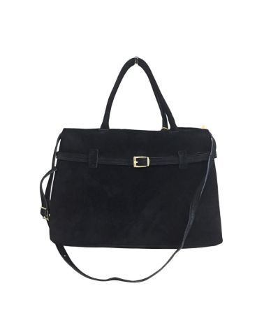 sac en daim ceinture fantaisie couleur noir