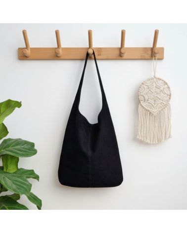 sac en daim forme boho couleur noir