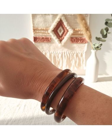 trio de bracelet résine ambré mile mila bijoux
