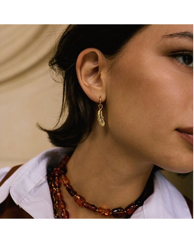 mini créoles plume esprit bohème western chic mile mila