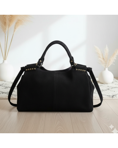 sac à main daim noir